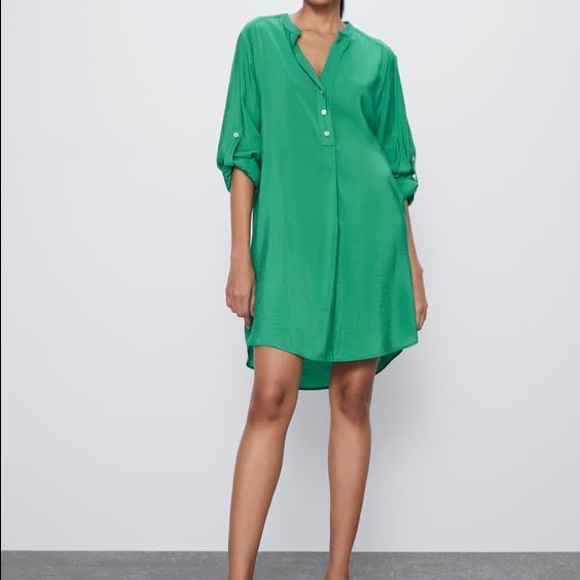 zara green dress 2020 ZARA. Black polka dot Ts dress – Hibuy market main image 1